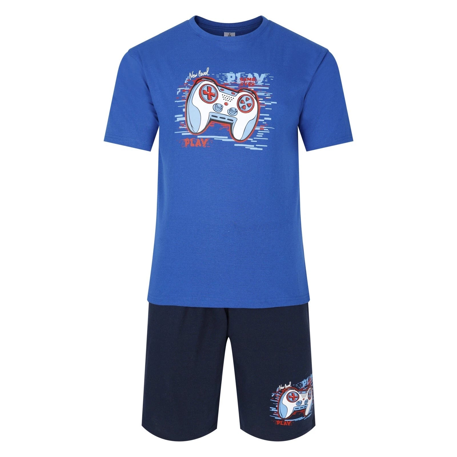 Mens Short Pyjamas Gamer PJ Sets Gaming Night Sleep Lounge Wear L XL XXL New