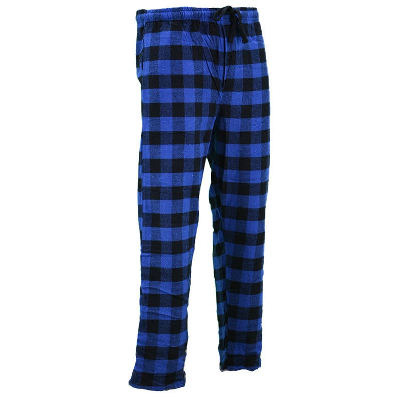 Mens Pyjamas Bottoms Flannel Check PJs Set Tartan Trousers Loungewear Pyjamas
