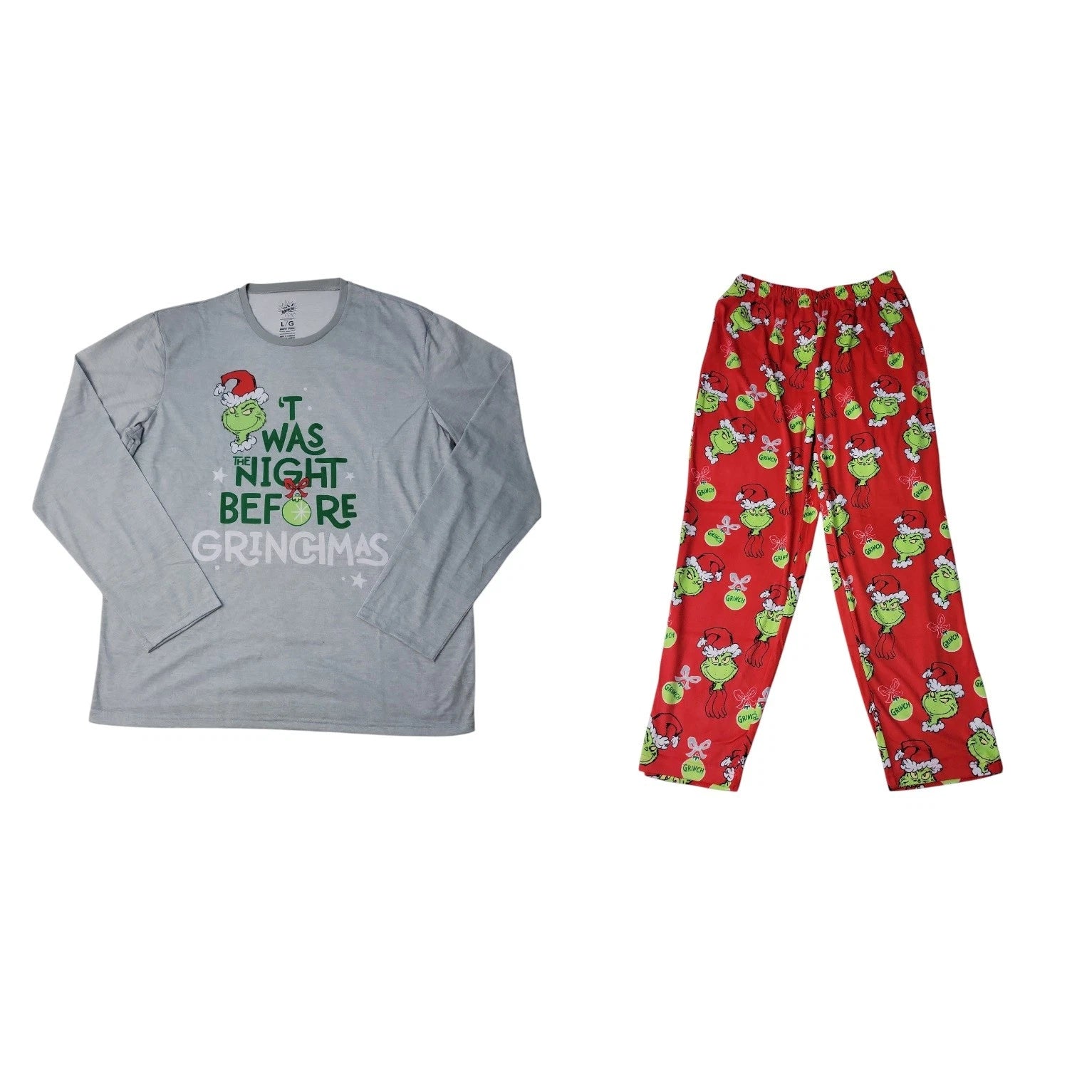 Grinch Family Sleep Men's Cozy Velour 2-Piece Pajama Set