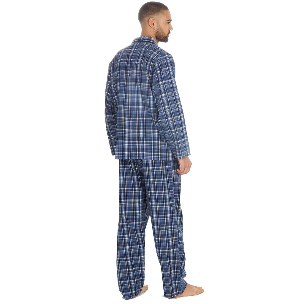 Mens Long Traditional Pyjamas 2 Piece Classic Set Hospital Top+Bottoms Nightwear