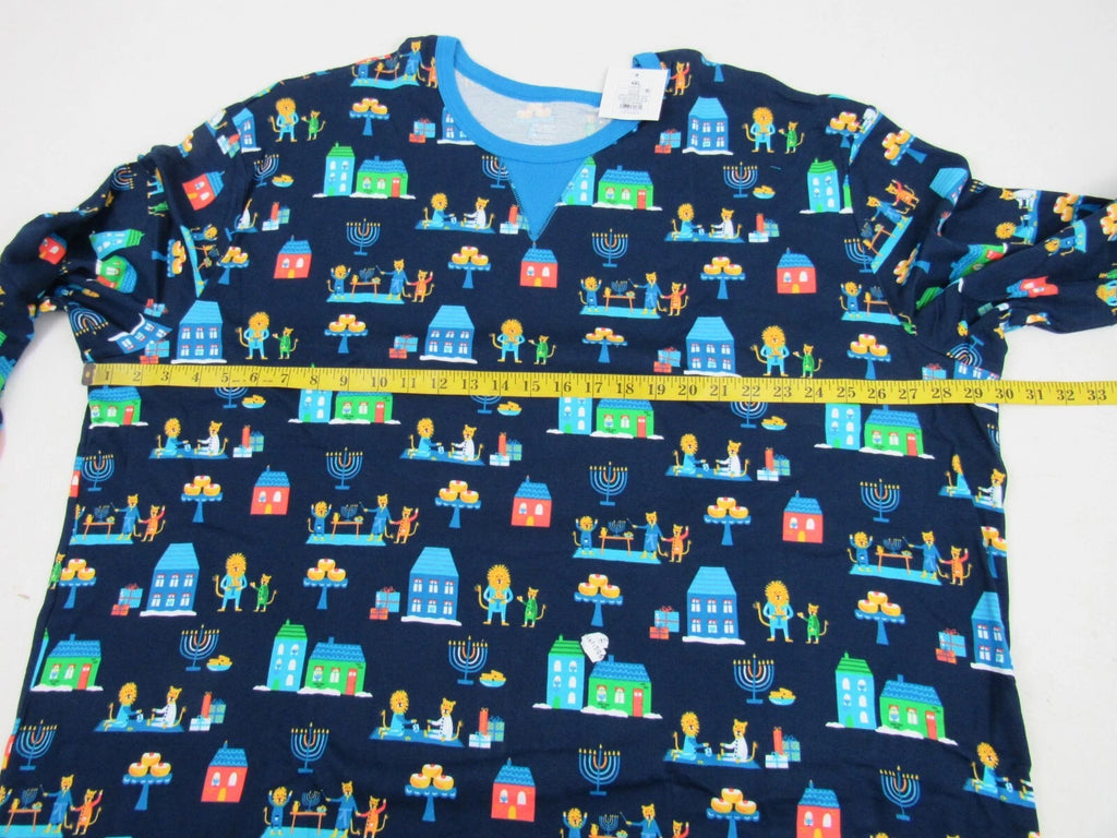 Target Mens Blue 2-Piece Long-Sleeve Lion Pajama Set