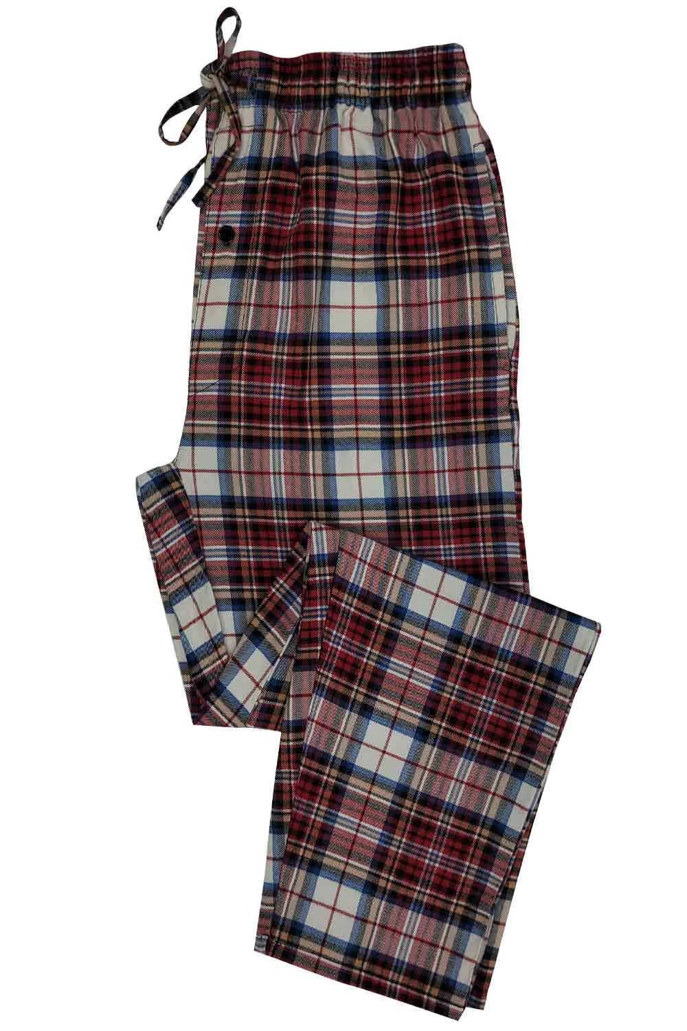 3 Pack Pajama Lounge 100% Cotton Pants Bottoms Sleepwear PJs S-6XL (Big & Tall)