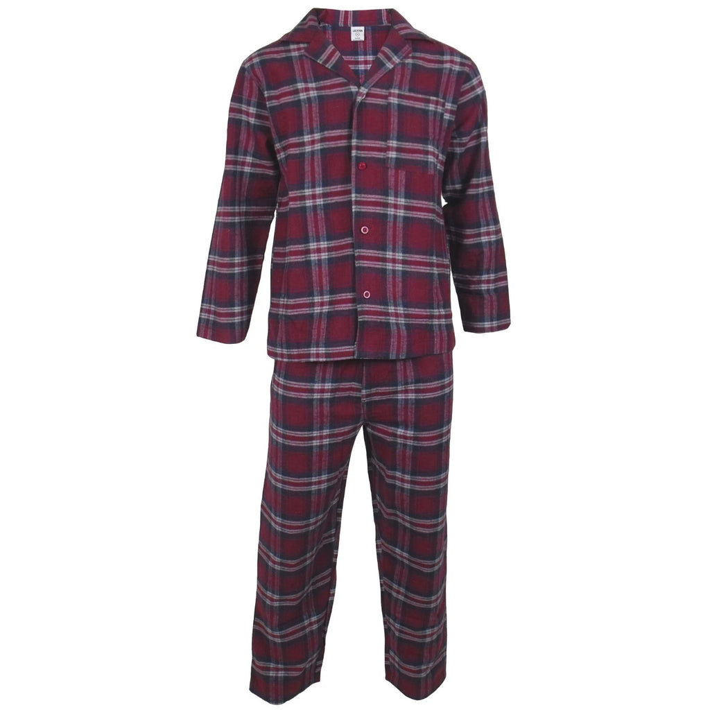 Mens Pyjamas Flannel/Brush Cotton Warm PJ Pyjama Set PJS Sizes S-4XL Nightwear