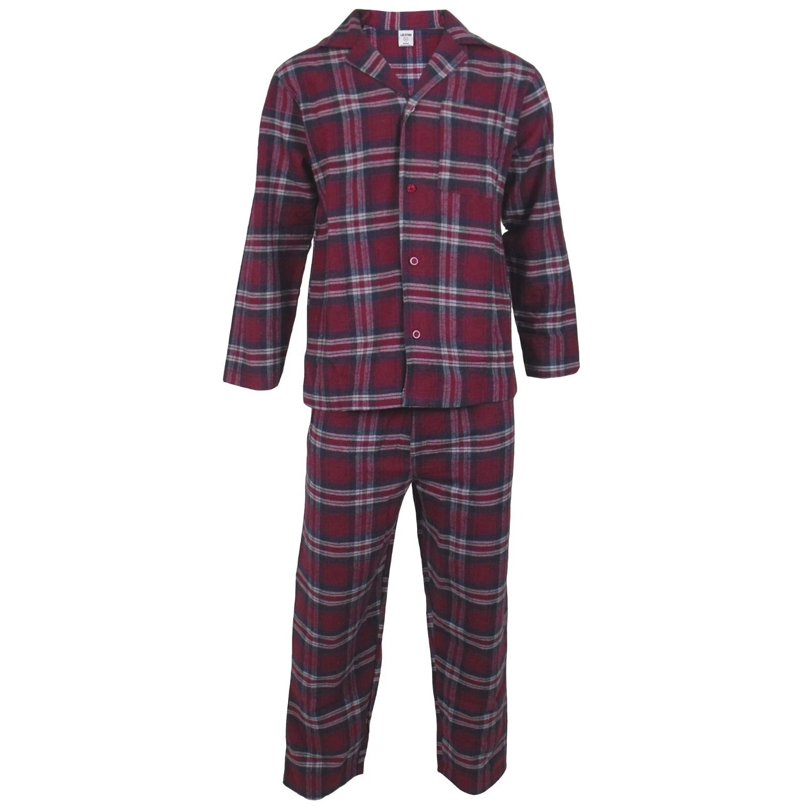 Mens Pyjamas Flannel/Brush Cotton Warm PJ Pyjama Set PJS Sizes S-4XL Nightwear