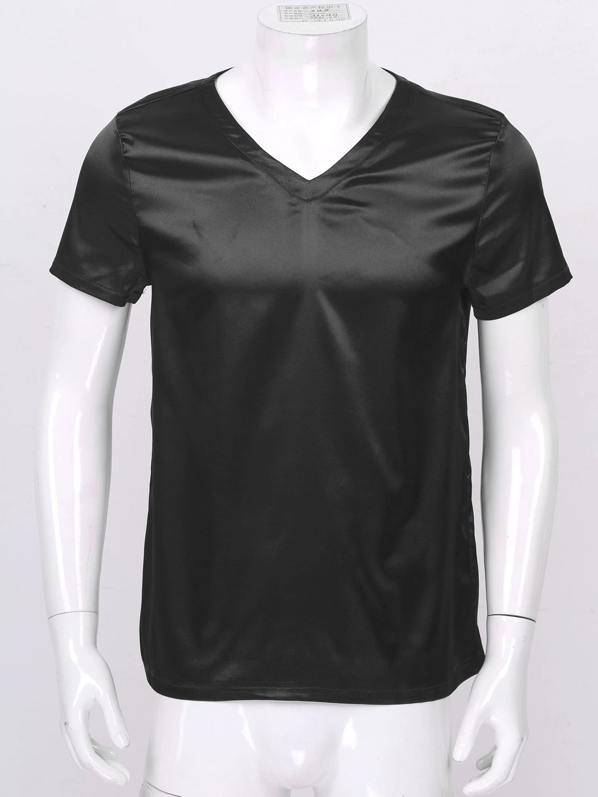 Mens Muscle Shirts Pajama Set Sexy Satin Sleepwear Tank Top Shorts Nightwear