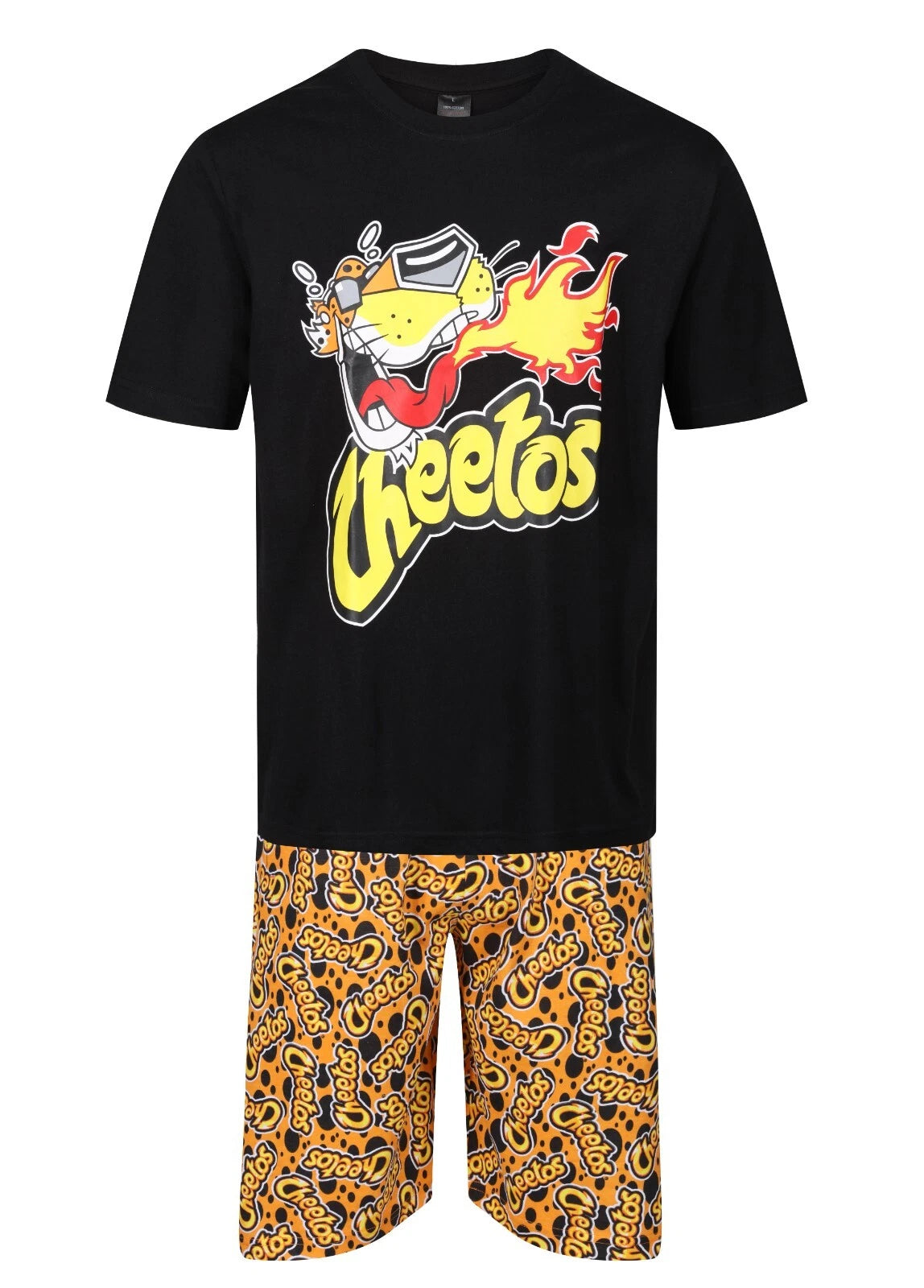 Mens Short Pyjamas Cheetos FLAMIN' HOT Night Lounge Sleep PJ Sets M-2XL New
