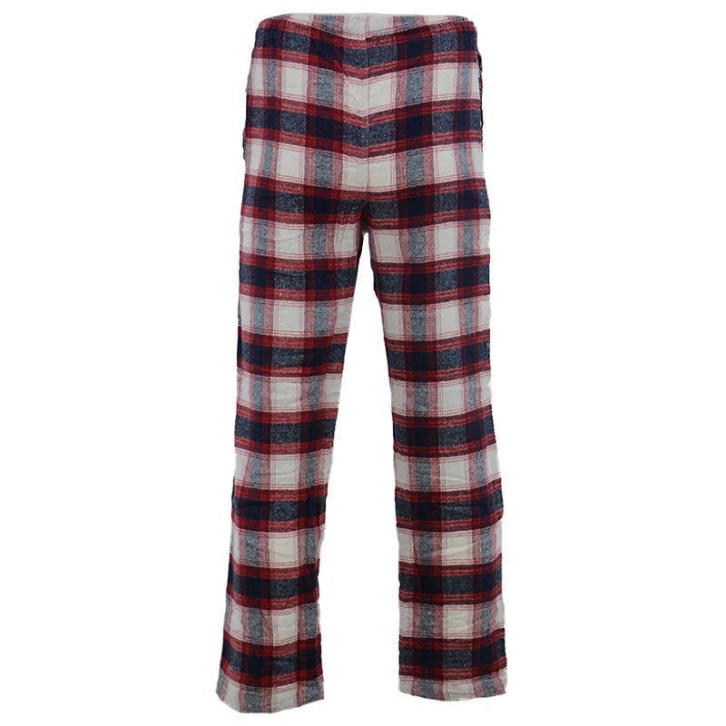 Mens Pyjamas Bottoms Flannel Check PJs Set Tartan Trousers Loungewear Pyjamas