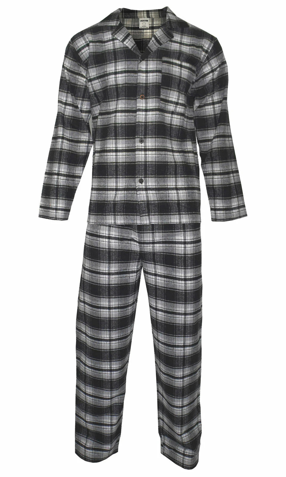 Mens Pyjamas Flannel/Brush Cotton Warm PJ Pyjama Set PJS Sizes S-4XL Nightwear