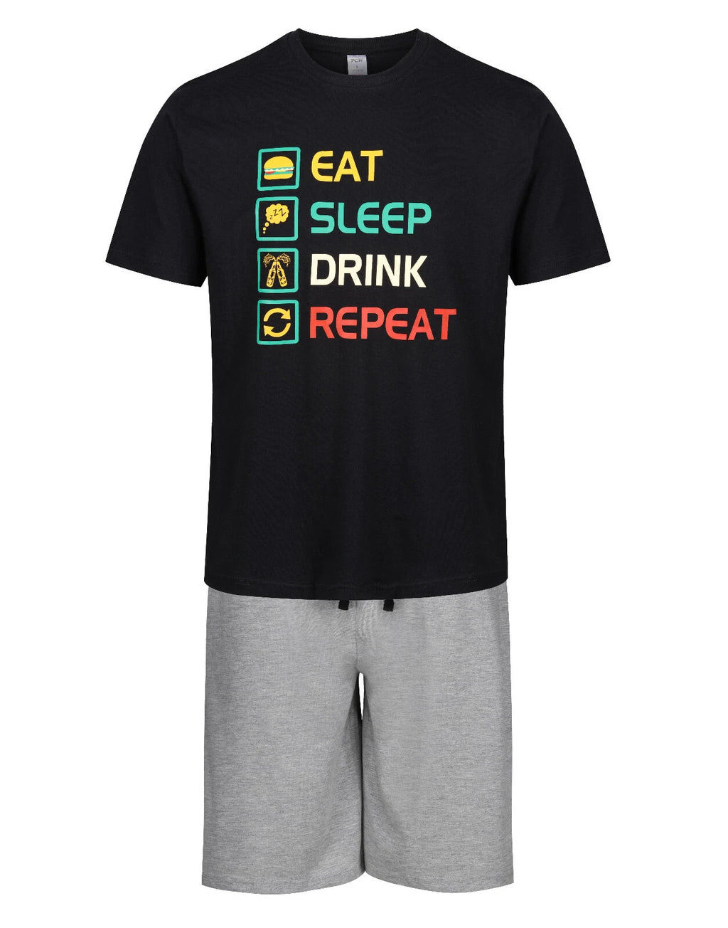MENS SHORT PYJAMAS FUNNY NOVELTY DESIGNS 2PC NIGHT WEAR PJ SETS M,L,XL,XXL NEW