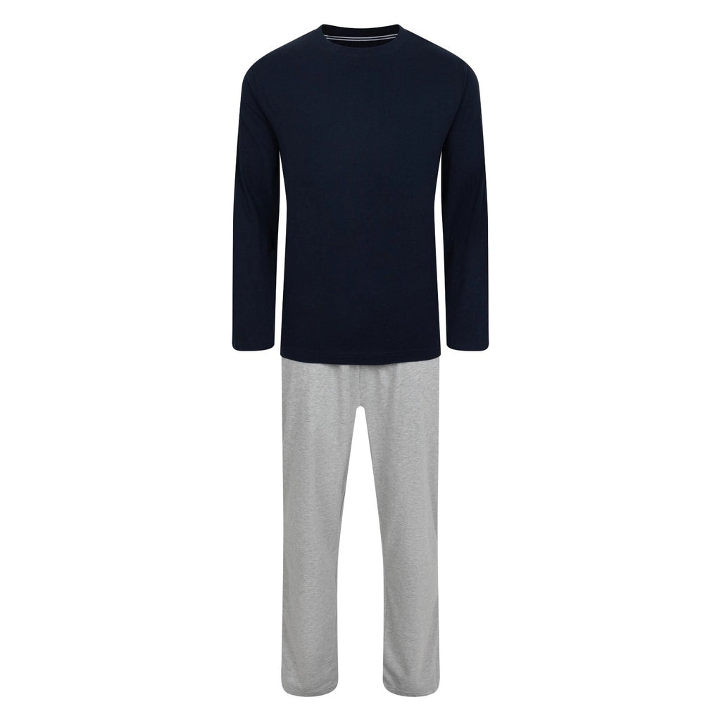 Mens Pyjamas Hanes Long Sleeve Long PJ Sets 5 Colours Sizes S - XXXXXL Brand New