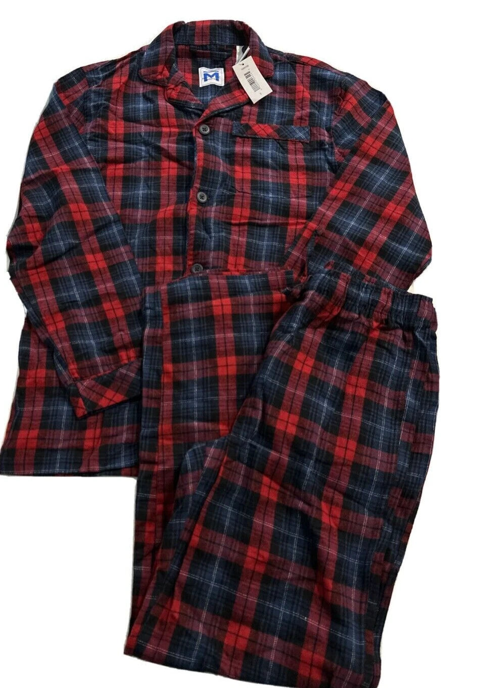Majestic International 100% Cotton Plaid Pajama Set