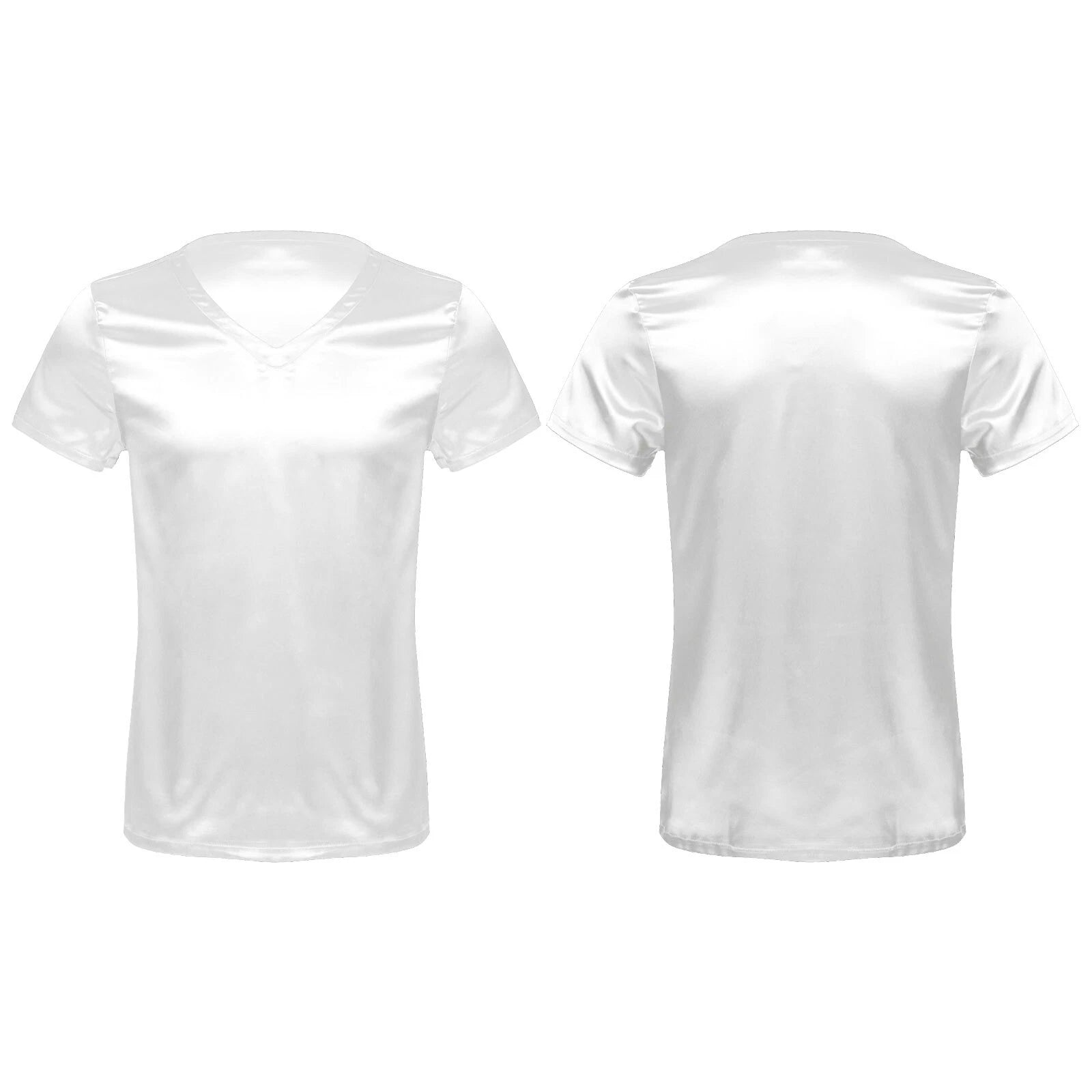 Mens Muscle Shirts Pajama Set Sexy Satin Sleepwear Tank Top Shorts Nightwear