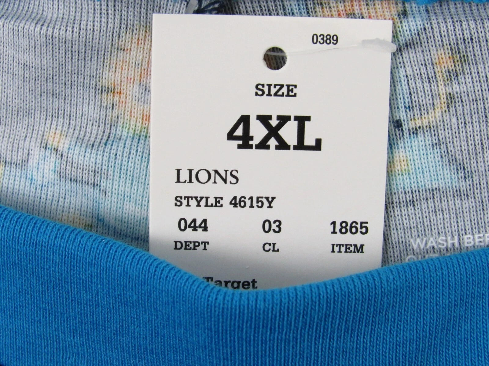 Target Mens Blue 2-Piece Long-Sleeve Lion Pajama Set