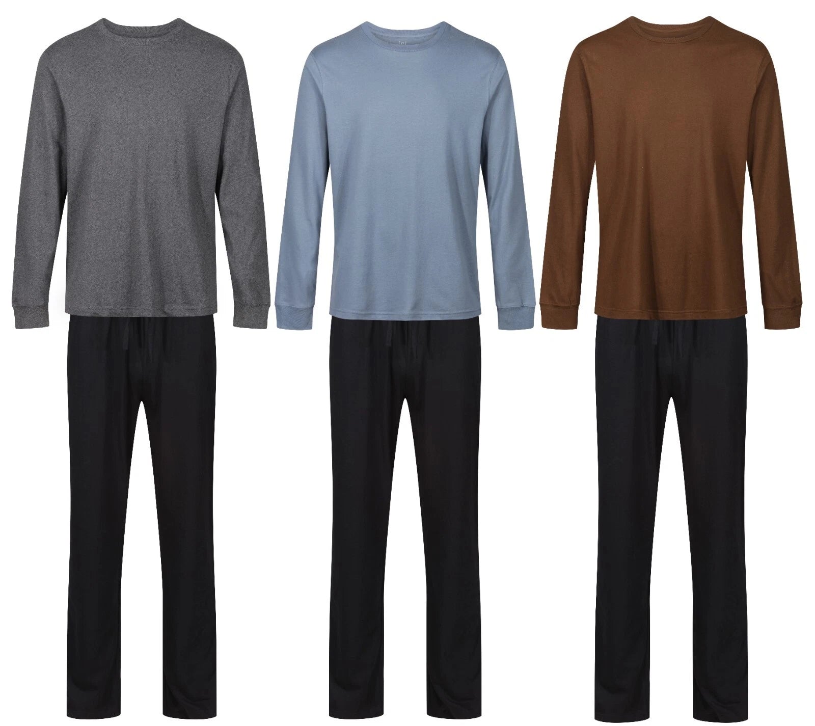 Mens Pyjamas Long Sleeve Pyjama Sleep Night Lounge PJ Set XS to 3XL Cotton New