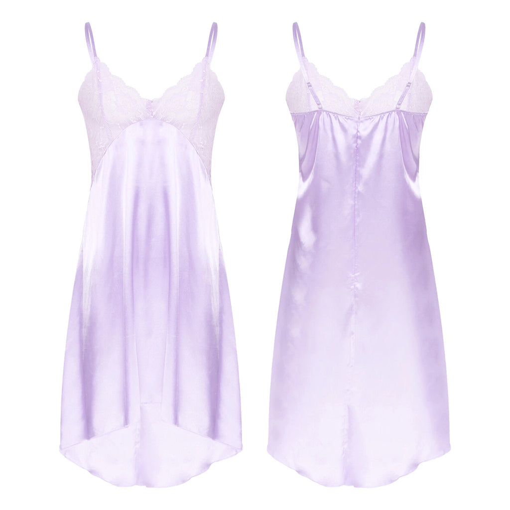 Mens Sissy Nightdress Pajamas Crossdress Nightwear Lingerie Set Sleepwear