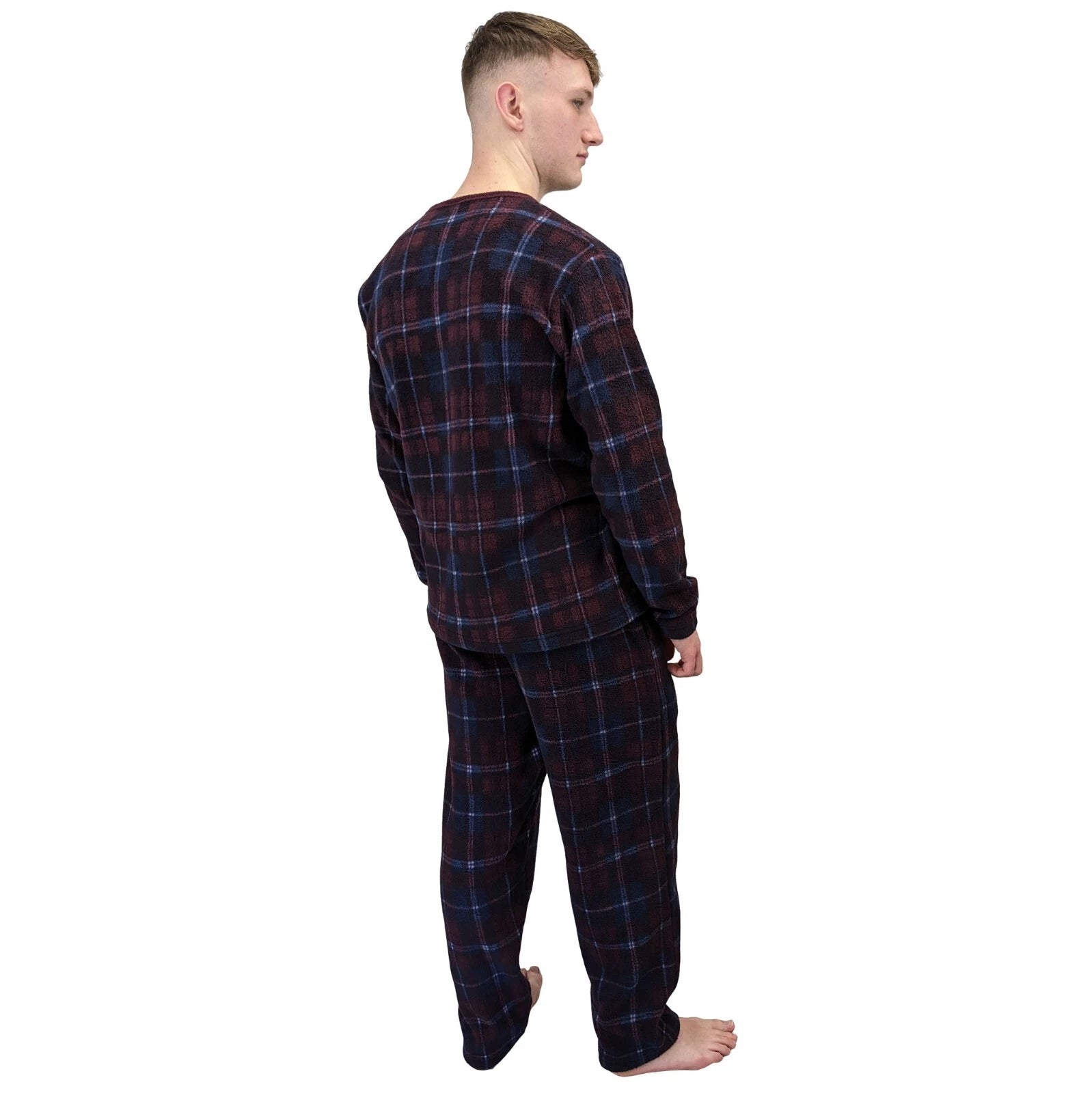 Men's Pyjama Set Fairisle Comfort Fleece Design PJS Soft Warm 2 PC S-4XL L/S PJ