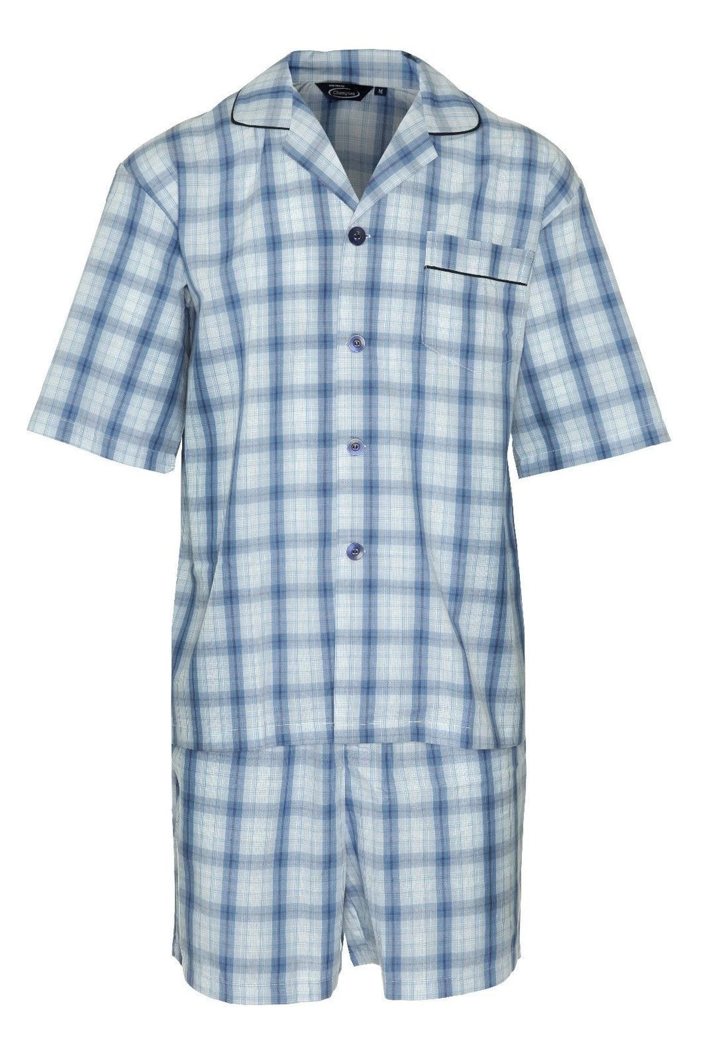 Men's Summer Pajama Set Short Sleeve Shirt Shorts Pajama by Champion luxury pj's