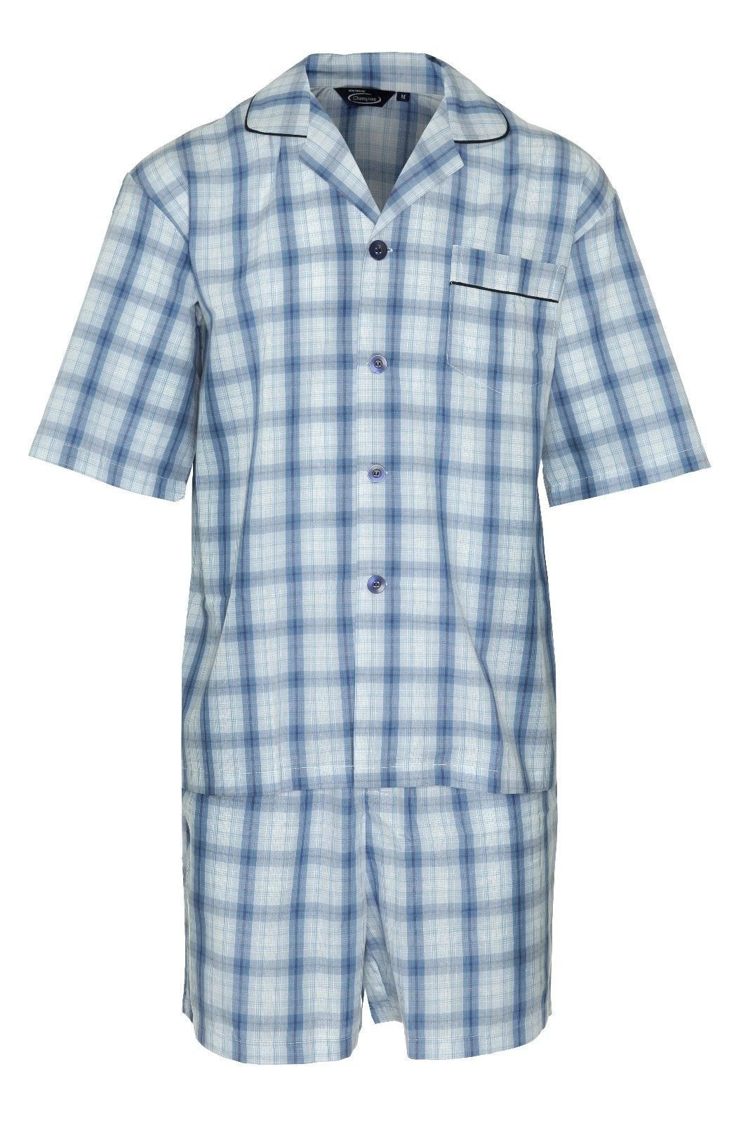 Men's Summer Pajama Set Short Sleeve Shirt Shorts Pajama by Champion luxury pj's