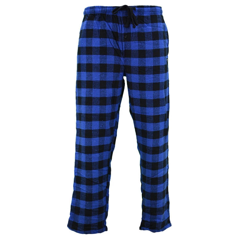 Mens Pyjamas Bottoms Flannel Check PJs Set Tartan Trousers Loungewear Pyjamas