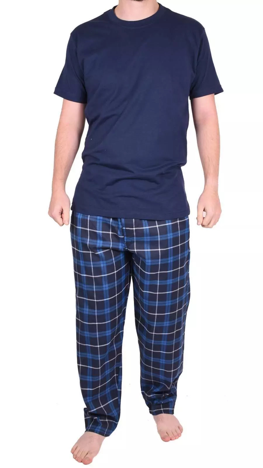 Mens Pyjamas Set Short Long Sleeve Two Piece TShirt Lounge Trouser PJ Nightwear