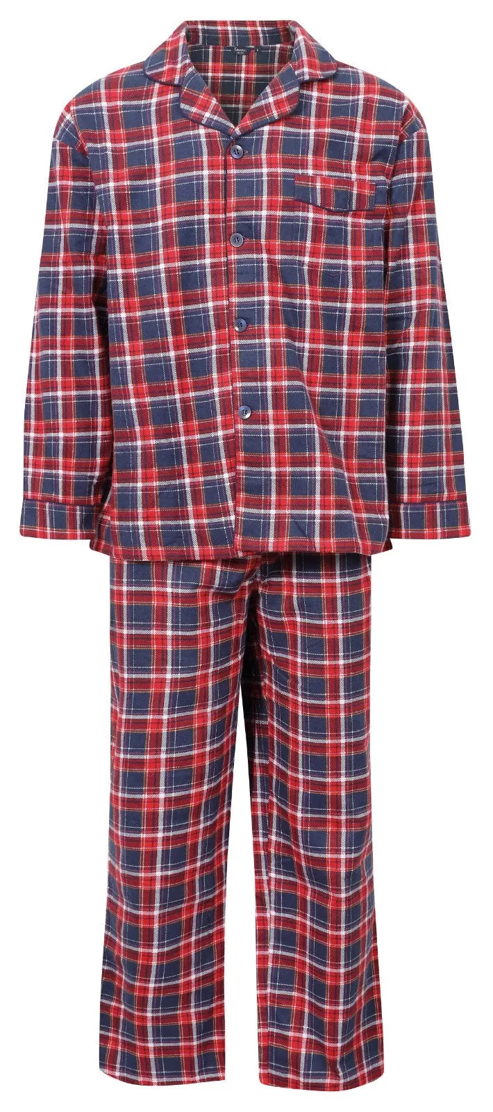 MEN'S WARM TRADITIONAL PYJAMA SET BRUSHED 100% COTTON PJ'S SIZES VARIOUS PATTERN
