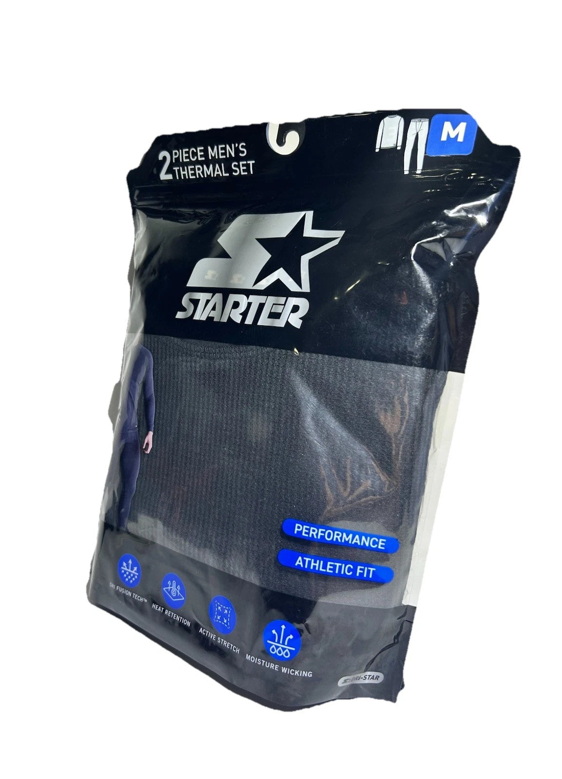 New Starter Men's 2 Piece Performance Waffle Knit Thermal Pajama Set Sizes M, L