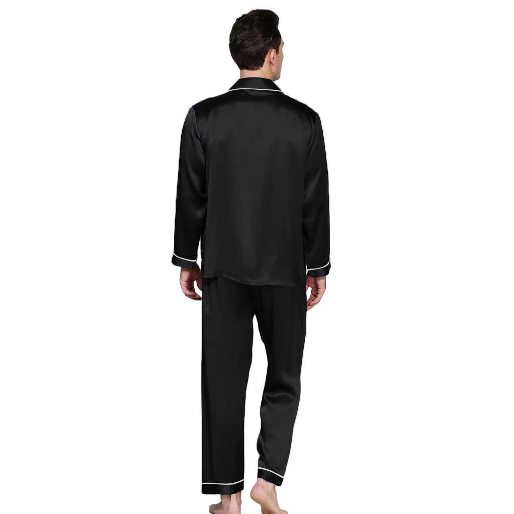 Mens Silk Satin Pajama Set - Top and Bottom  ** Great Gift  Idea  **