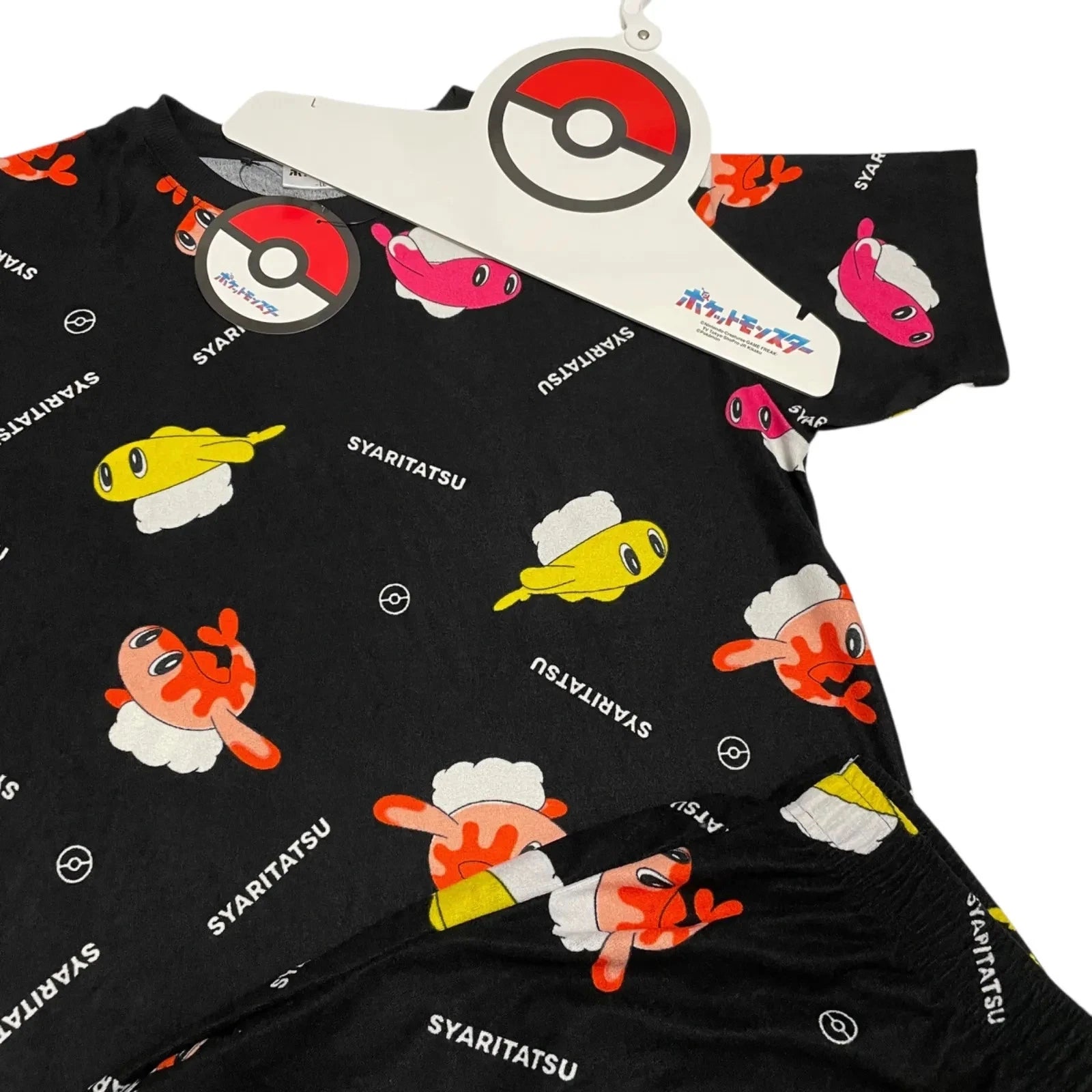 Pokemon Tatsugiri Terry Cloth Pajama Set Short Sleeve Top & Bottoms Room Wear