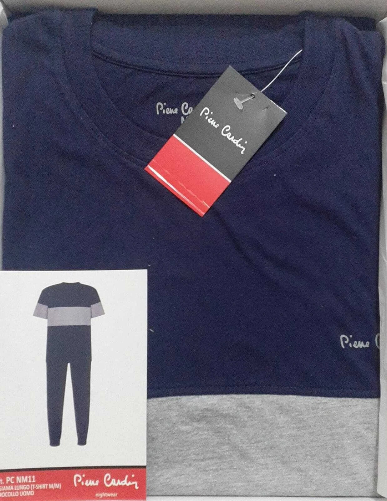 Men's Short Sleeve Crew Neck Pajamas In Cool Cotton Jersey Pierre Cardin NM11