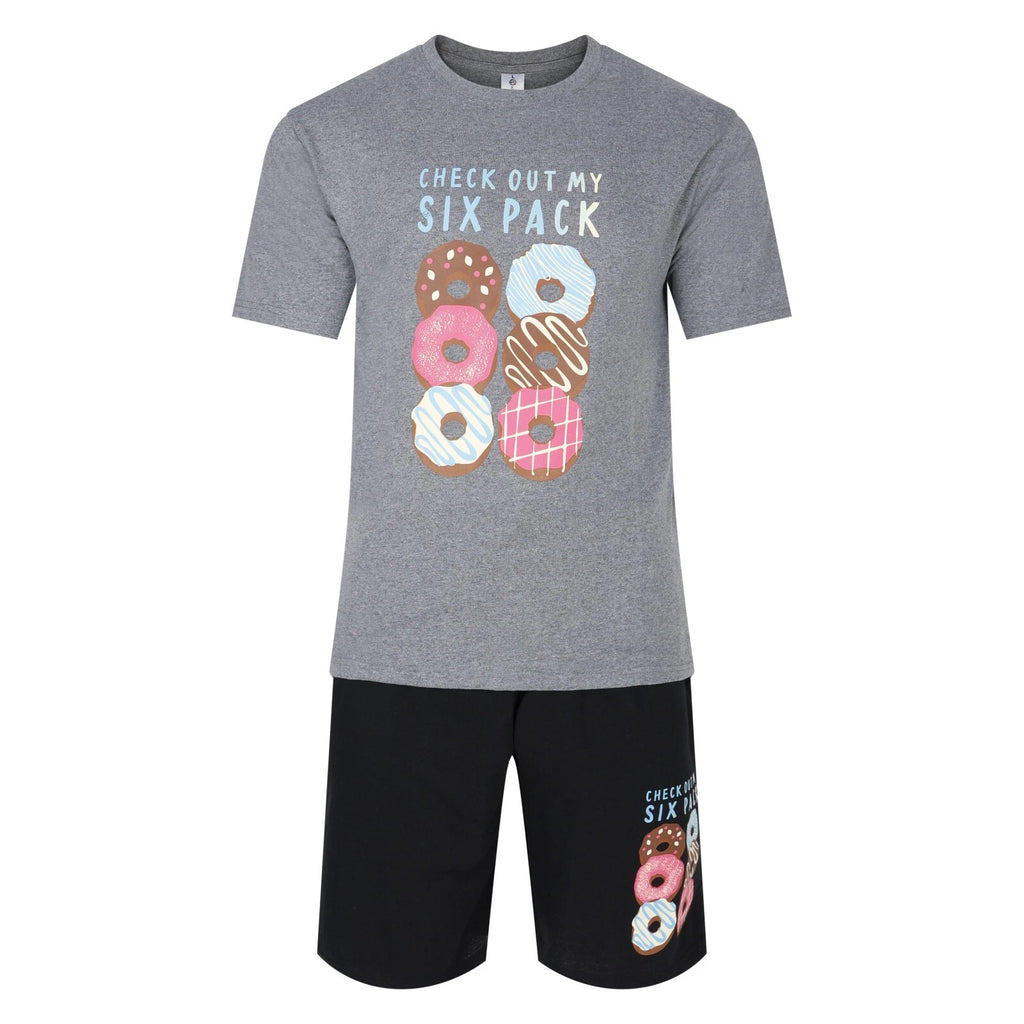 Mens Short Pyjamas Beer Pizza Donuts PJ Sets Night Sleep Lounge Wear L XL XXL