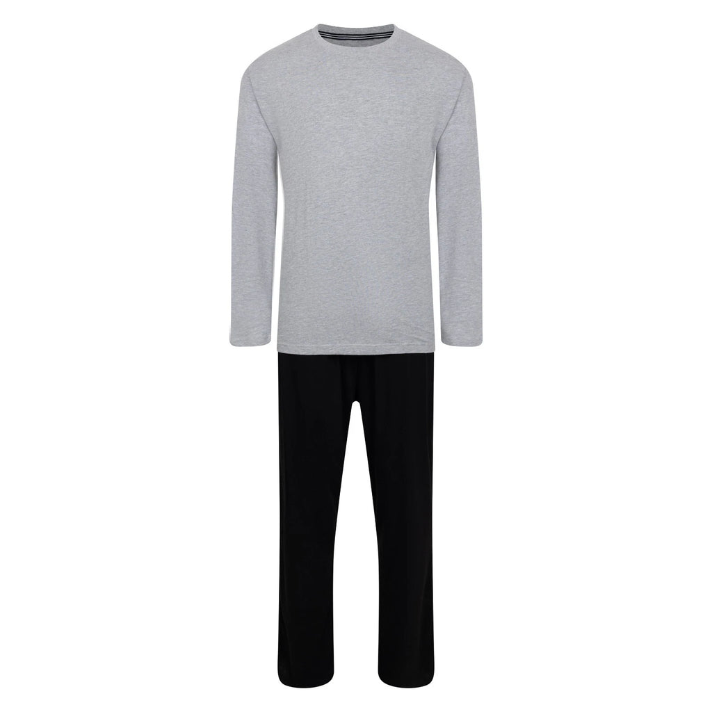 Mens Pyjamas Hanes Long Sleeve Long PJ Sets 5 Colours Sizes S - XXXXXL Brand New