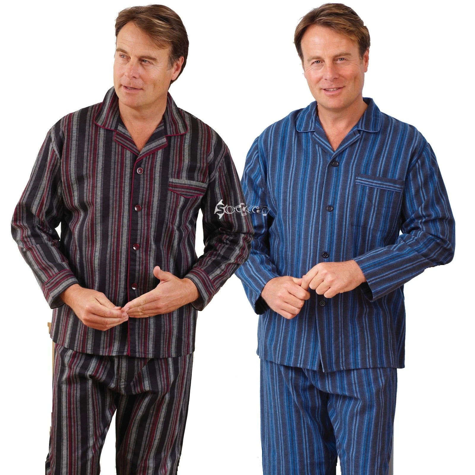 Mens Champion Kingston Brushed Cotton Pyjama Set Sizes S up to 5XL Winceyette