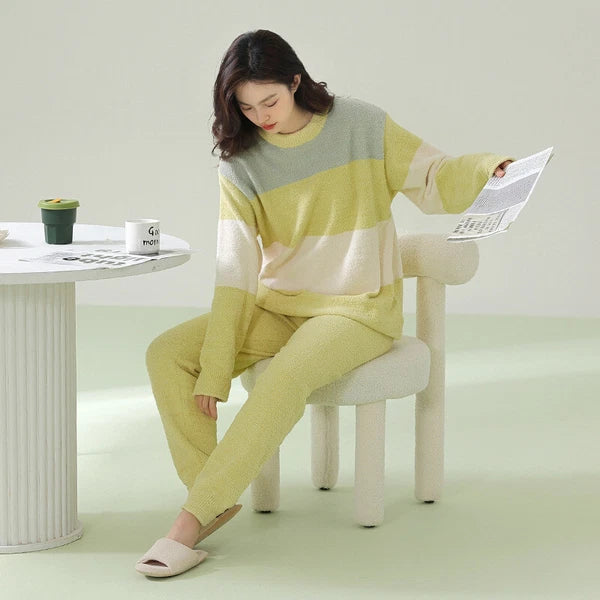 Men's Women Sleepwear Couples Sport Outdoor Warm Winter Comfortable Pajamas Set