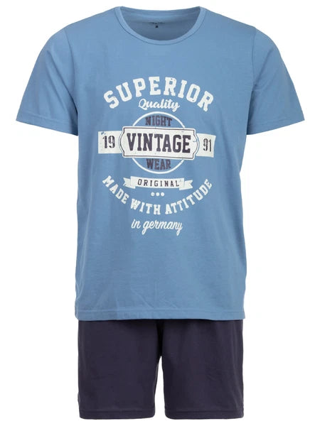 Henry Terre Mens Pyjamas Shorty Sleepwear Short Sleeve Shorts Set M-5XL Cotton-