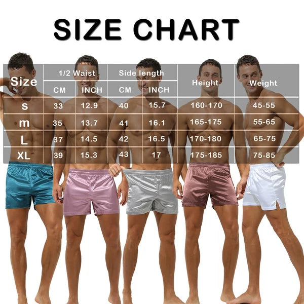 Mens Pajamas Set Night Sleep Robes Silk Satin Nightgown Bathrobe Shorts Homewear
