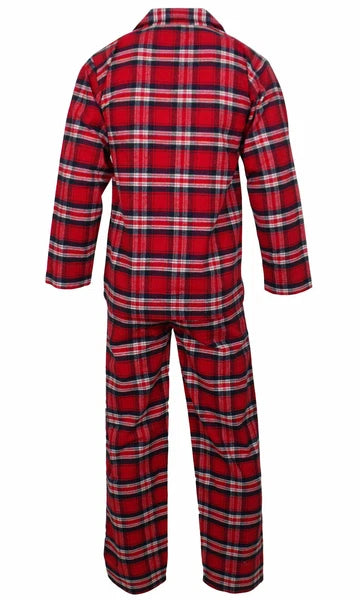 Mens Pyjamas Flannel/Brush Cotton Warm PJ Pyjama Set PJS Sizes S-4XL Nightwear