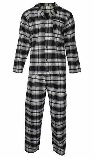 Mens Pyjamas Flannel/Brush Cotton Warm PJ Pyjama Set PJS Sizes S-4XL Nightwear