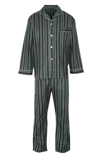 MEN'S WARM TRADITIONAL PYJAMA SET BRUSHED 100% COTTON PJ'S SIZES VARIOUS PATTERN