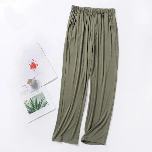 Modal Pajama Pants Thin Men's  Summer Homewear Long Trousers Men's Home Pants