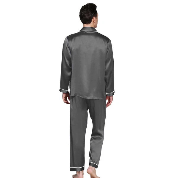 Mens Silk Satin Pajama Set - Top and Bottom  ** Great Gift  Idea  **