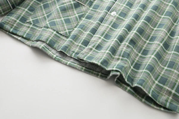 Men 100% Cotton Pajamas Set Long Sleeve Pjs Button Soft Pants Sleepwear Lounger