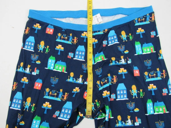 Target Mens Blue 2-Piece Long-Sleeve Lion Pajama Set