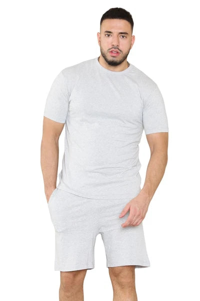 Mens Pyjamas T Shirt Shorts Set Nightwear Loungewear Short Sleeve Pjs Size S-XL