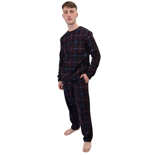 Men's Pyjama Set Fairisle Comfort Fleece Design PJS Soft Warm 2 PC S-4XL L/S PJ