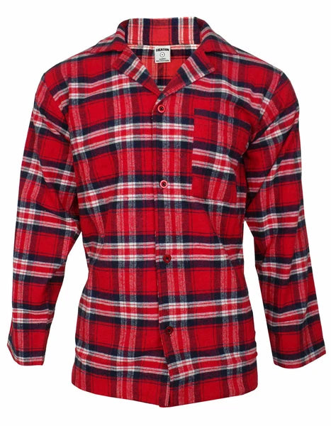 Mens Pyjamas Flannel/Brush Cotton Warm PJ Pyjama Set PJS Sizes S-4XL Nightwear