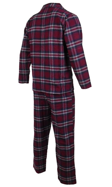 Mens Pyjamas Flannel/Brush Cotton Warm PJ Pyjama Set PJS Sizes S-4XL Nightwear