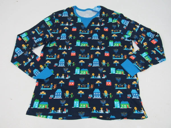 Target Mens Blue 2-Piece Long-Sleeve Lion Pajama Set