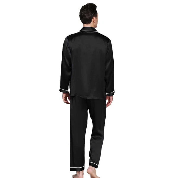 Mens Silk Satin Pajama Set - Top and Bottom  ** Great Gift  Idea  **