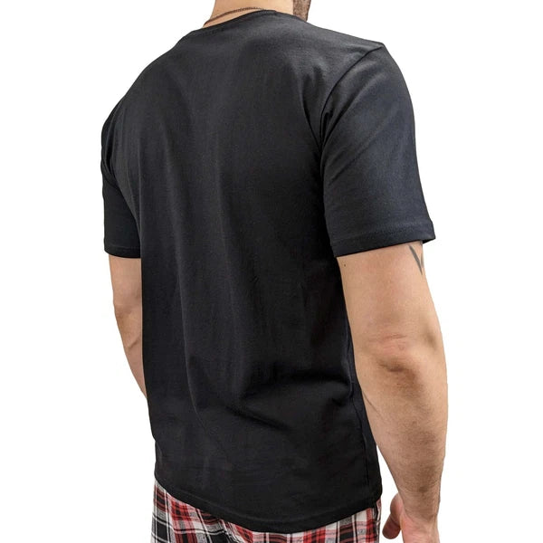 Pyjama SET Mens Cotton Top & Pant Lounge Pockets Sleep 2 Piece PJS Summer M/4XL