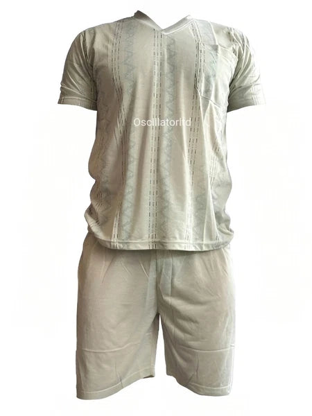 Mens SUMMER Cool Pyjamas Shorts Set Short Sleeve Nightwear Pjs Loungewear Cotton